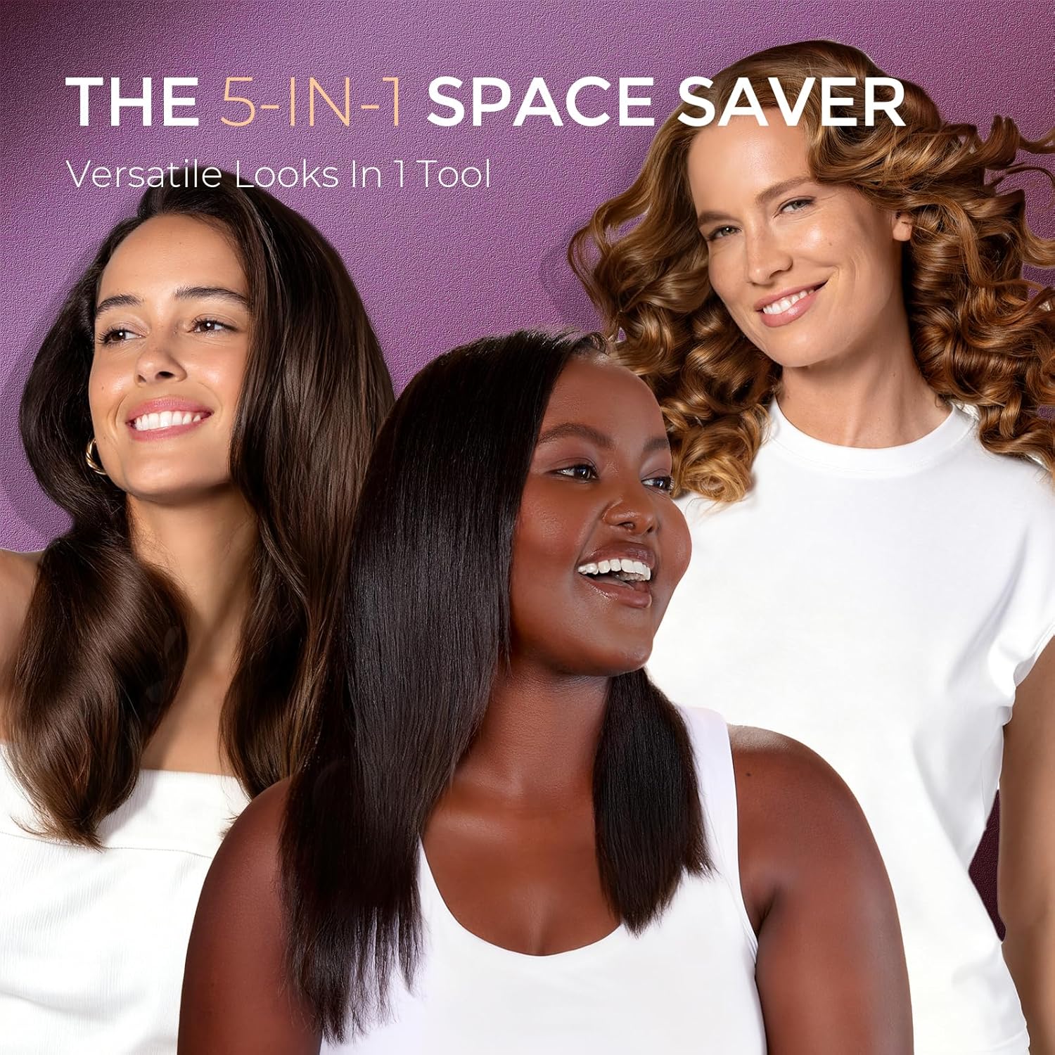 TYMO Cepillo alisador de pelo 2 en 1, 656.2 ft de iones para mujeres, de cerámica de doble voltaje, peine caliente para alisar el encrespamiento, ondas, rizos, 3 veces menos daño por calor, negro